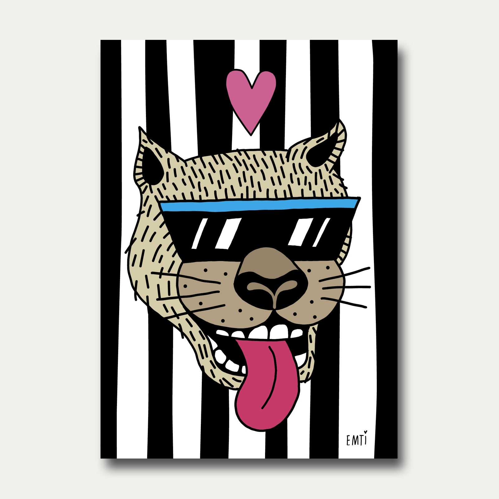 Postkarte "Panther Sunglasses"