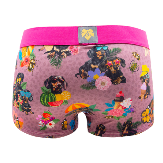 Panty mit Dackel auf rosa