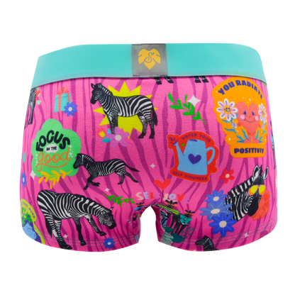 Panty Good Vibes pink — Zebras, Blumen und Good Vibes