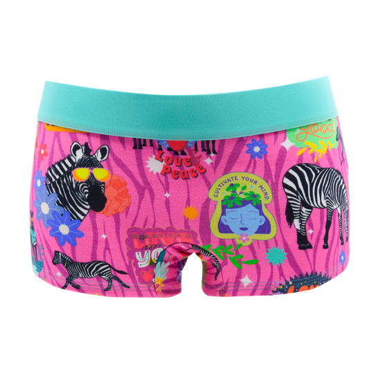 Panty Good Vibes pink — Zebras, Blumen und Good Vibes