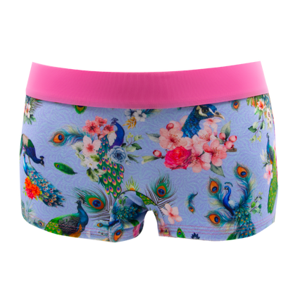 Panty Majestaet lavender blue - Pfauen, Blume in lavendel