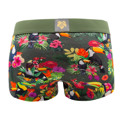 Panty Tucan Love oliv - Tucan im Dschungel