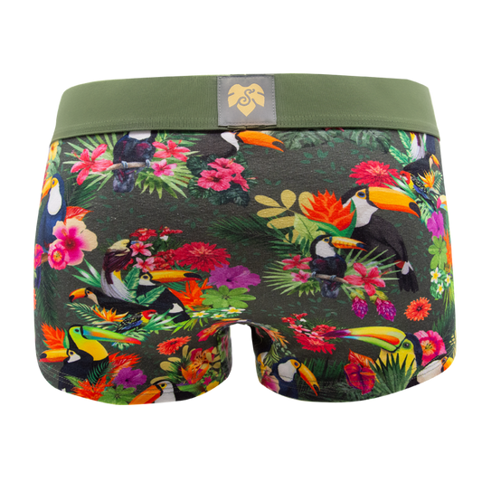 Panty Tucan Love oliv - Tucan im Dschungel