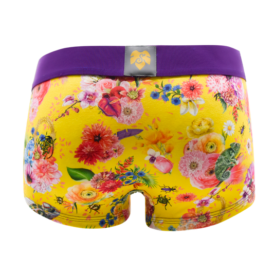 Schockhöschen Panty Karma Chameleon Gelb, Rückansicht, faire Produktion in Deutschland