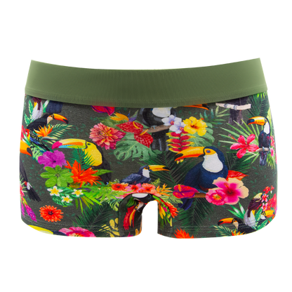 Panty Tucan Love oliv - Tucan im Dschungel